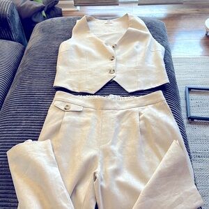 LINEN ELEGANT SET VEST & PANTS- Didn’t wear!